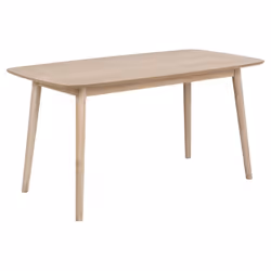 Naila Table de salle à manger 80 x 150 cm, finition chêne blanc délavé.