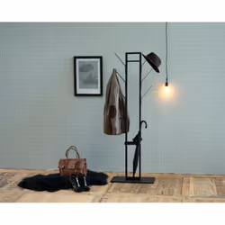 Actona Vinson porte-manteaux Colonne 6 crochet(s) Noir