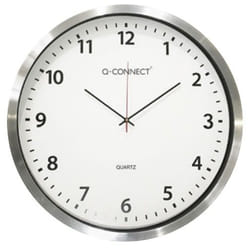 Q-CONNECT KF11216 Horloge murale et de table Horloge analogique Rond Chrome
