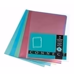 Connect Plastic L-Folder A4 Transparent 100 pieces, A4, Transparent, 225 mm, 310 mm, 100 pièce(s)