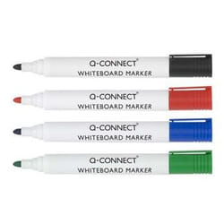 Q-CONNECT KF26038 marqueur 4 pièce(s) Pointe du marqueur Noir, Bleu, Vert, Rouge