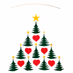 Flensted Mobiles Christmas Trees 10, Plafond, Carton