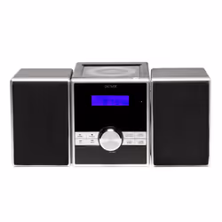 Denver MCA-230MK2, Système micro audio domestique, Noir, Argent, Haut, 1-voie, PLL, LCD