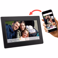 Denver PFF-710BLACKMK2, 17,8 cm (7"), 1024 x 600 pixels, IPS, 200 cd/m², JPEG, 8 Go