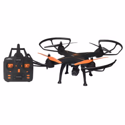 Denver DCH-640, 4 rotors, 2 MP, 60 m, MicroSD (TransFlash), 2000 mAh, Noir, Orange