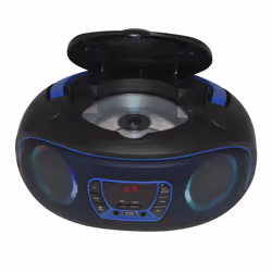 Denver TCL-212BT BLUE Lecteur de CD Lecteur CD portable Noir, Bleu