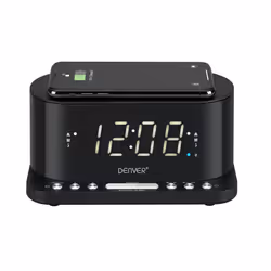 Denver CRQ-110, Horloge, Numérique, FM, PLL, LED, 3,05 cm (1.2"), Noir