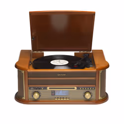Denver MRD-51, Marron, Bois, 33 1/3,45,78 tr/min, Rotatif, DAB, FM, CD