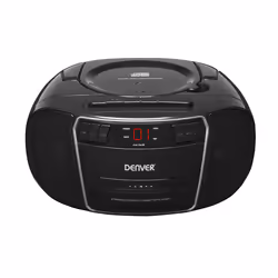 Denver TCP-40 BLACK, 1,57 kg, Noir, Lecteur CD portable