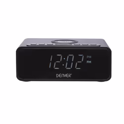 Denver CRQ-105, Horloge, Numérique, FM, PLL, LED, 2,29 cm (0.9"), Noir