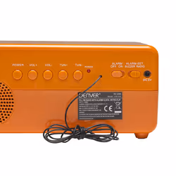 Denver CR-425 Radio portable Horloge Analogique et numérique Orange - Vue supplémentaire 4