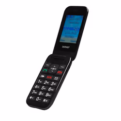 Denver BAS-24200M, Clapet, Double SIM, 6,1 cm (2.4"), 0,08 MP, 800 mAh, Noir