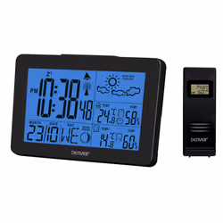 Denver WS-530BLACK, Noir, Hygromètre d'intérieur, Thermomètre d'intérieur, Hygromètre extérieur, Thermomètre d'extérieur, 20  ...