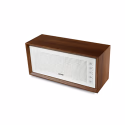 Denver BTS-210WHITE, 10 W, Avec fil &amp;sans fil, USB Type-A, Enceinte portable stéréo, Marron, Blanc, Rectangle
