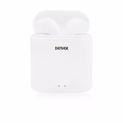 Denver TWE-36MK3, Sans fil, Appels/Musique, Casque, Blanc