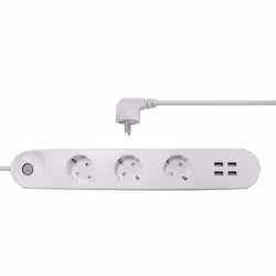 Denver SHP-300U prise d’alimentation Smart 3 sortie(s) CA Type E 4 Blanc