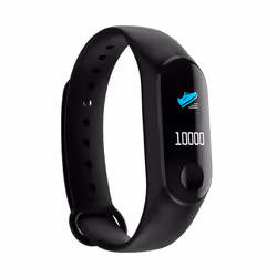 Denver BFH-155, Bracelet connecté, 2,44 cm (0.96"), 90 mAh, Imperméable, IP67, Noir