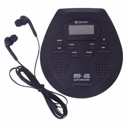 Denver DMP-395B Lecteur CD portable Noir