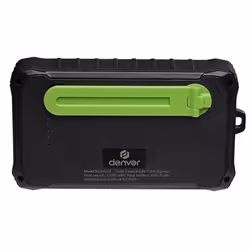 Denver PSO-10012 banque d'alimentation électrique Lithium Polymère (LiPo) 10000 mAh Noir, Vert clair - Vue supplémentaire 4