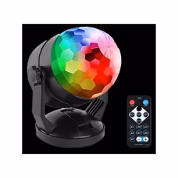 Boule de Boule disco LED avec lumière de couleur rotative. Connecteur USB de 5 V 3 modes activés par le son + 7 modes de d'éc ...
