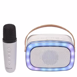 Denver BTM-610, 10 W, Sans fil, USB Type-A, USB Type-C, Blanc, Boutons, Multicolore