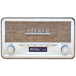 Denver DAB-18LW récepteur radio Numérique Marron, Blanc