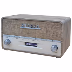 Denver DAB-36LW Radio portable Numérique Marron, Blanc