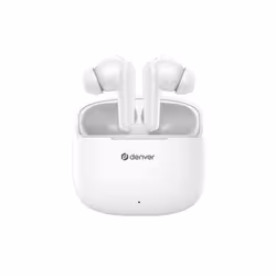 Denver TWE-48W, True Wireless Stereo (TWS), 20 - 20000 Hz, Appels/Musique, Casque, Blanc