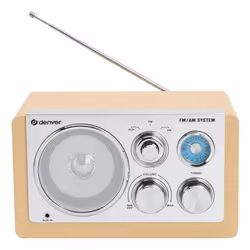 Denver TR-63LW Radio portable Personnel Analogique Bambou, Argent - Vue supplémentaire 2