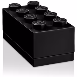 Boîte de rangement - LEGO Storage - Mini - 8 plots - Noir - Plastique