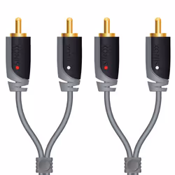 Sinox 5m RCA, 2 x RCA, Mâle, 2 x RCA, Mâle, 5 m, Gris