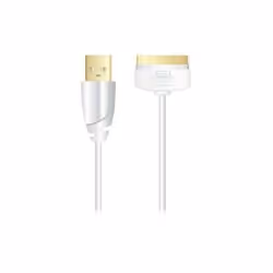 Sinox SXI2102, Blanc, USB A, Apple 30-pin, 2 m, Mâle, Mâle