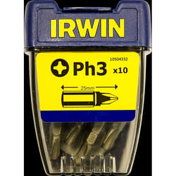 Jeu de tournevis Irwin 10504332; PH3; 25 mm; 10 unités