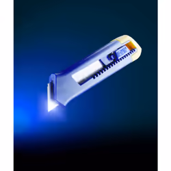 IRWIN 10506544 couteau à lame rétractable Bleu, Jaune Couteau à lame universelle