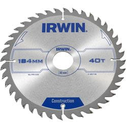 Lame de scie Irwin; 184x2,5x30,0 mm; Z40