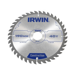 Lame de scie Irwin; 190x2,5x30,0 mm; Z40