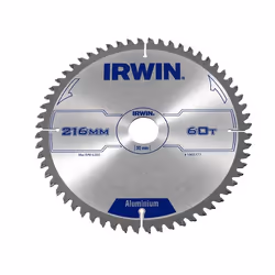 Lame de scie pour aluminium Irwin; 216x2,5x30,0 mm; Z60; -6°