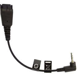Jabra 8800-00-46, QD, Mâle, 2.5mm jack, Mâle, 0,15 m, Noir