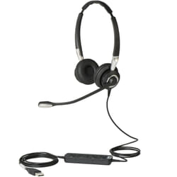 Jabra Biz 2400 II USB Duo CC MS Noir, Argent