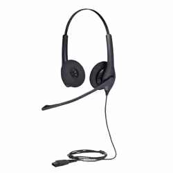 Jabra Biz 1500 Duo QD, Avec fil, Bureau/Centre d'appels, 20 - 4500 Hz, 74 g, Casque, Noir