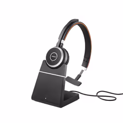 Jabra Evolve 65 UC Mono, Avec fil &amp;sans fil, Bureau/Centre d'appels, 310,3 g, Casque, Noir
