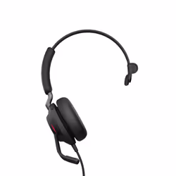 Jabra Evolve2 40, UC Mono, Avec fil, Bureau/Centre d'appels, 20 - 20000 Hz, 113 g, Casque, Noir