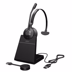 Jabra Engage 55, Sans fil, Bureau/Centre d'appels, 57 g, Casque, Noir, Titane