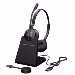 Jabra Engage 55, Sans fil, Bureau/Centre d'appels, 83 g, Casque, Noir, Titane