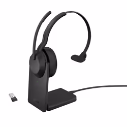 Jabra Evolve2 55, Avec fil &sans fil, Bureau/Centre d'appels, 20 - 20000 Hz, 79 g, Casque, Noir