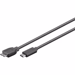 Microconnect USB3.1CAMIB3.06, 0,6 m, USB C, Micro-USB B, USB 3.2 Gen 2 (3.1 Gen 2), 10000 Mbit/s, Noir