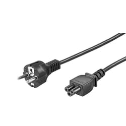 Microconnect PE010810S câble électrique Noir 1 m CEE7/7 Coupleur C5