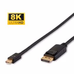 Microconnect DP-MMG-100MBV1.4, 1 m, DisplayPort, Mini DisplayPort, Mâle, Mâle, 7680 x 4320 pixels