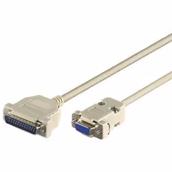 Microconnect IBM029-2, Gris, 1,8 m, DB25, DB9, Mâle, Femelle