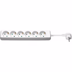 Microconnect GRU00615W, 1,5 m, Type F, Type F, Blanc, 6 sortie(s) CA, 293 mm